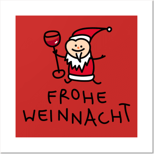 Santa Claus with wine Posters and Art